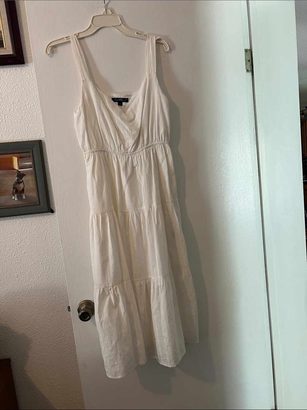 Velvet Heart White Tiered Maxi Dress